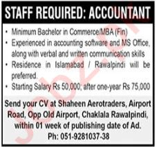 Latest Job For Accountant At Shaheen Aerotraders 2024